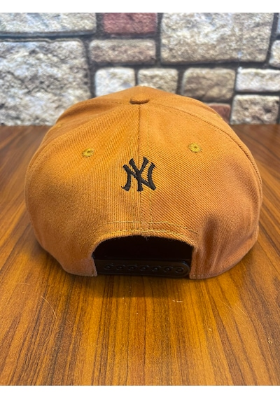 Hamze Ny Newyork Nakışlı Hiphop Snapback Rapper Drip Şapka Cap Taba