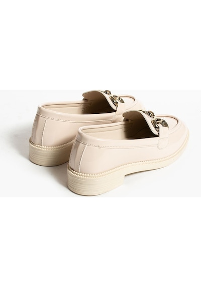 Jane Kadın Loafer Makosen Casual Toka Detay Günlük Ayakkabı BEJ RUGAN