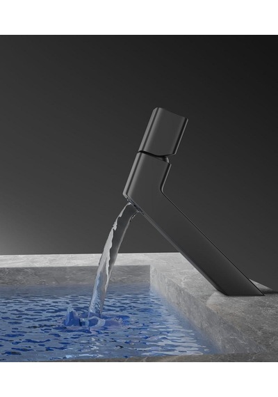 Ala Kısa Lavabo Bataryası Mat Sıyah Mat Siyah