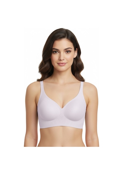 Cottonhill Seamless Bra - Slight Lazer Kesim Dikişsiz Dilim Detaylı Balensiz Kadın Sütyen 3'lü Paket-2 Çok Renkli
