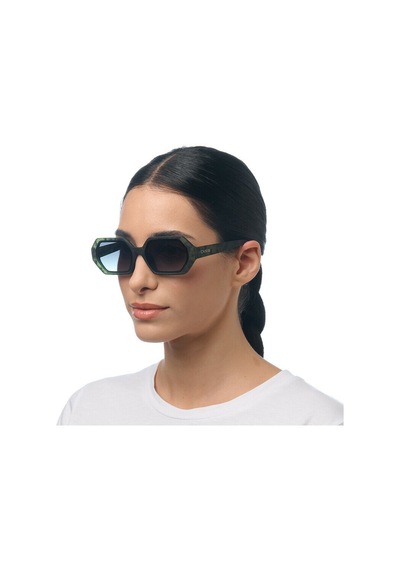 Okkia Andrea Altıgen Unisex Güneş Gözlüğükale Havana Koyu Yeşil