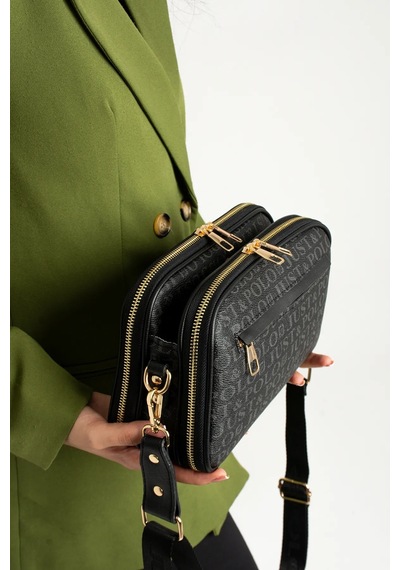 Just Polo Kadın Siyah Orta Boy Şıklığı Ve Konforu Buluşturan Omuz Çantası Shoulder Bag 342053mh