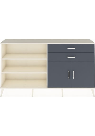 Arges Konsol 3 Raflı 2 Çekmeceli 2 Kapaklı 176x30x99 Aytaşı-antra Aytaşı-antrasit
