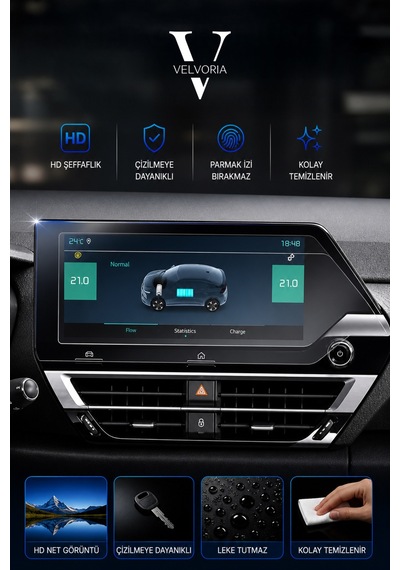 Citroen C4 Suv Navigasyon Multimedya 10 Inç Uyumlu 9h Nano Anti-broken Ekran Koruyucu 2021-2023