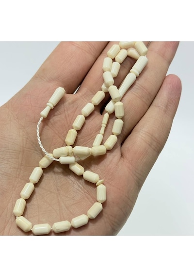 Kesme Fildişi Tesbih 8,85 Gram - Koleksiyonluk Fil Dişi Tespih F051