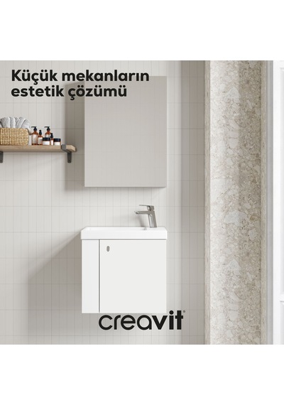 Creavit Forest Lavabo Dolabı 50 Cm Beyaz