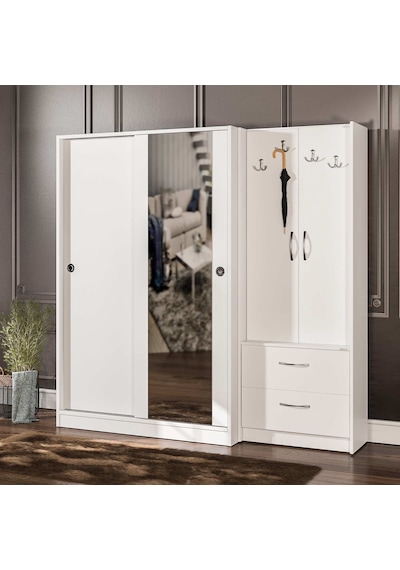 Abre Vm-300348 Beyaz Vestiyer Portmanto Ayakkabılık Diğer