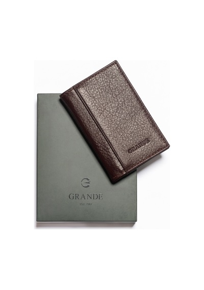 Kahve Cüzdan & Kartlık Unisex 825 Grande Deri Cüzdan Kartlık kahverengi