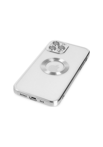 Apple iPhone  Uyumlu,  12 Pro Kılıf Slot Silikon - Gümüş