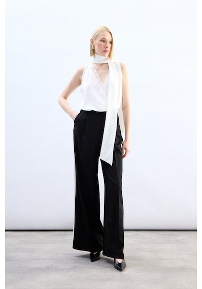 Sateen Dantel Detaylı Bodysuit Bluz - Ekru-136766 Ekru Sateen Dantel Detaylı Bodysuit Bluz - Ekru-136766 Ekru