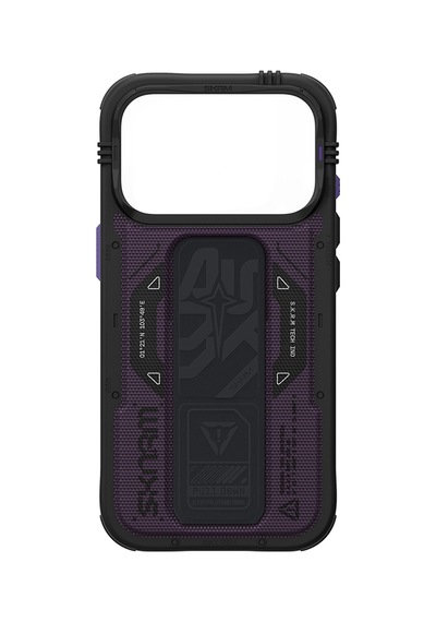 Apple Uyumlu iPhone 18 Pro Max Kılıf Skinarma M-safe Şarj Özellikli Airbag Tasarımlı Standlı Phantom Kapak Bordo
