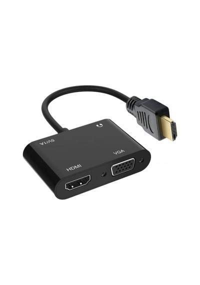Çoklu Çıkışlı Hdmı Vga Pd Adaptörü
