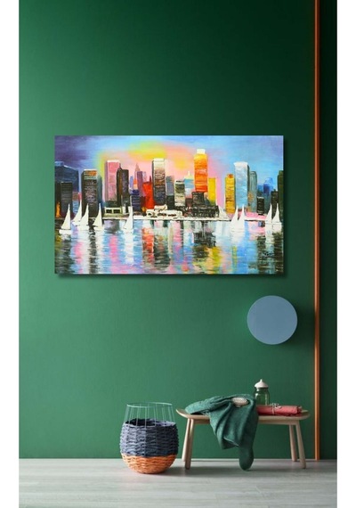 Yelken Büyük Boy El Yapımı Yağlı Boya Tablo 126x83cm