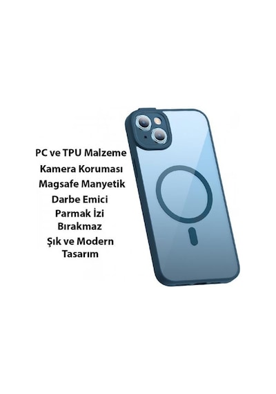 Baseus Kamera Korumalı Magsafe Uyumlu Apple iPhone 14 Plus Kılıf Ve Ekran Koruyucu Set Phone