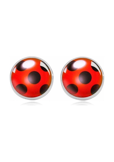 Mucizevi Uğurböceği Ladybug Küpe Kwami Mucize Küpe Siyah