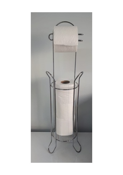 Buççin Online Mağaza Yedekli Krom Ayaklı Wc Kağıtlık Metal Beyaz Çok Renkli
