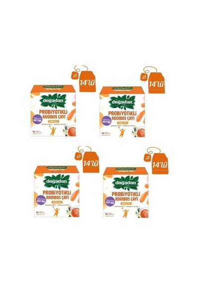 Doğadan Probiyotikli Rooibos Vanilyalı Çay 56 Adet 4 Paket