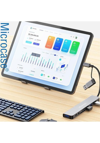 Tr Type C To Usb 3.0 7in1 Port Çoğaltıcı Hub Adaptör - Al4615