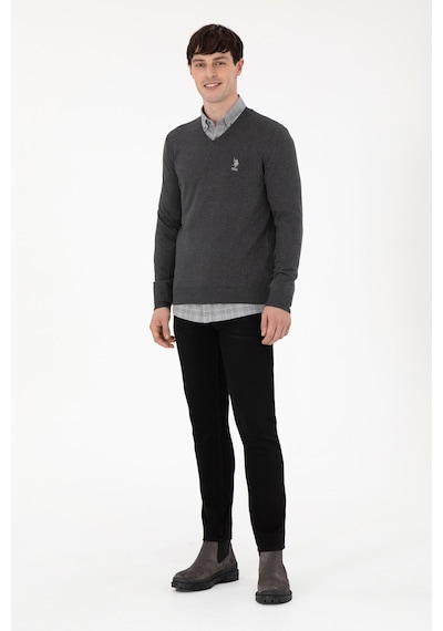U.S. Polo Assn. Erkek Antrasit Melanj Basic Kazak 50288881-VR081