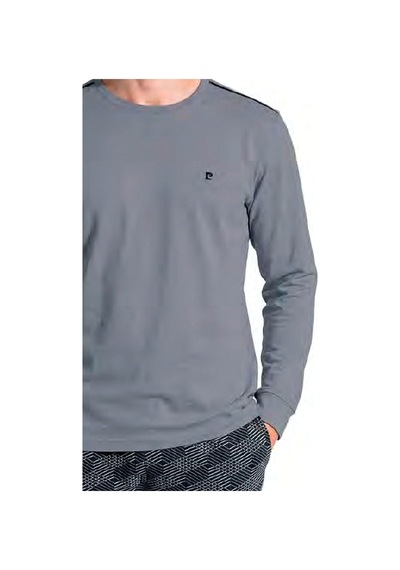 Pierre Cardin 6149 Erkek Uzun Kollu Bisiklet Yaka Pijama Takımı -gri