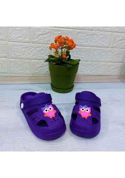 Da-ye 1001 P Mor Önü Kapalı Yumuşacık Kaydırmaz Sandalet & Terlik Mor