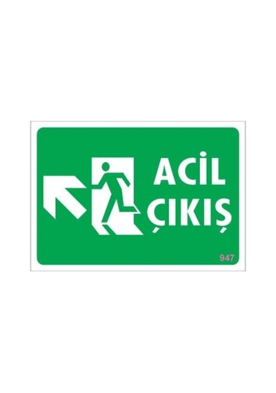 Acil Çıkış Uyarı Levhasi 25X35 Kod: 947 (241787721)