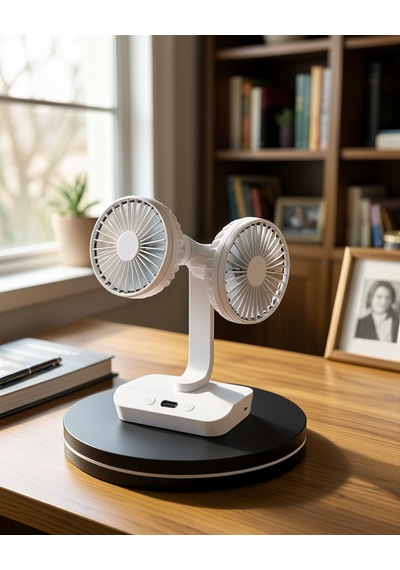 Çift Başlıklı Masaüstü Fan Ayarlanabilir Hız, 720 Salınım, Uczzzsp01fan-7