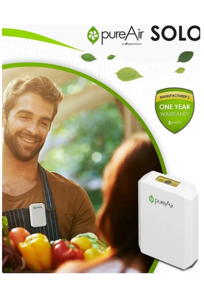 Pureair Solo Giyilebilir Mini Hava Temizleyici Negatif İyon- Ozonlu Kolye Tipi beyaz