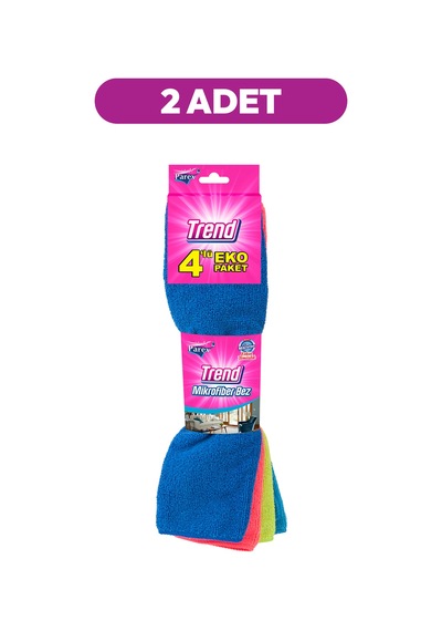 Trend Mikrofiber 4'lü Açık Temizlik Bezi İkili Paket Diğer