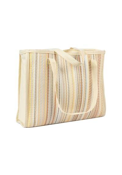 Woof Home Unisex Özel Renkli Plaj Çantası-piknik Çantası-günlük Kullanım Modern Çanta-989 Bej
