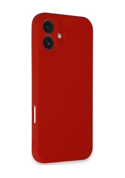 Mey İthalat Apple iPhone Uyumlu  Uyumlu 16 Kılıf First Silikon - Kırmızı -