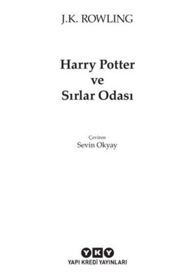 Yapı Kredi Yayınları Harry Potter Ve Sırlar Odası - J. K.