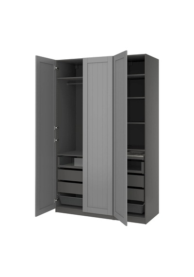 Ikea Koyu Gri Fonksiyonel Kapaklı Gardırop Ikea Koyu Gri Fonksiyonel Kapaklı Gardırop