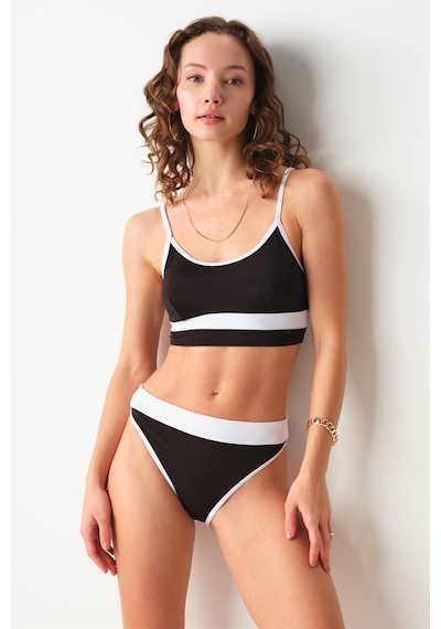 Pierre Cardin 239112 Jojoba Parçalı Bustier Tek Üst Zebra