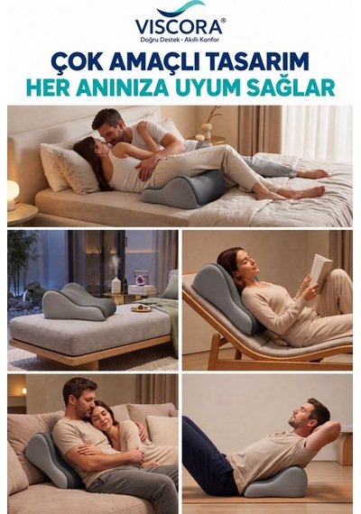 Yetişkinler İçin Yakınlık, Samimiyet Ve Pozisyon Yastığı Çok Amaçlı Kavisli Destek Minderi Gri