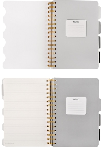 Spiralli Defter A5 4 Ayraçlı, 30 Yap. Çizgili, 30 Yap. Çizgili, 30 Yap. Noktalı, 30 Yap. Düz Desen2