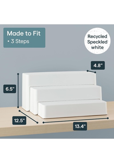 1 Kutu Düzenleyici Shelfsteps Düzenleyici, Plastik, Beyaz Çok Renkli
