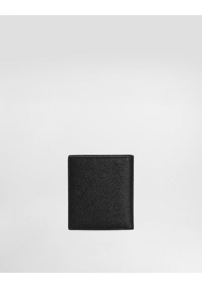 Dolce & Gabbana Dauphine Folding Cardholder Made Of Embossed Calfskin Siyah