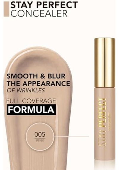Flormar Doğal Bitişli Kapatıcı Soğuk Alt Ton - Stay Perfect Concealer - 005 Beige - 8682536085526 00