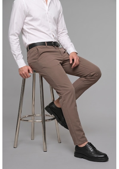 Defacto Tailored Fit Düz Paça Her Yöne Esneyen Yumuşak Tuşe Cepli Pantolon C7508ax26aubn571 Kahve-bn571