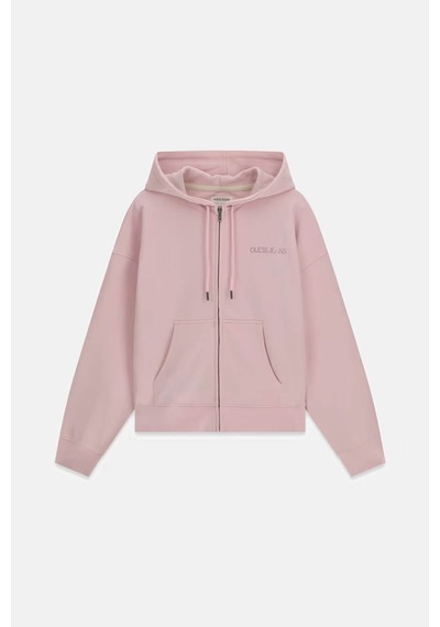 Guess Stras Taşlı Fermuarlı Pembe Kadın Sweatshirt W6yq10k3872