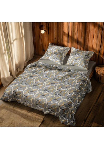 Cotton Collection Tek Kişilik Nevresim Takımı Halka Çok Renkli