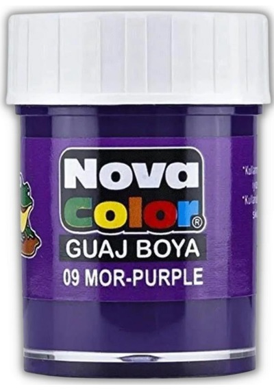 Mor Guaj Boya 25 ml 1 Adet Nova Color Su Bazlı 25 ml Guaj Boya Mo Mor