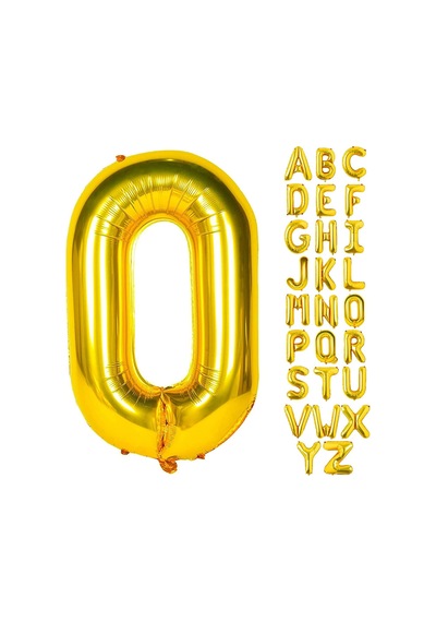 O Harf Gold Folyo Balon16 İnç 36 cm