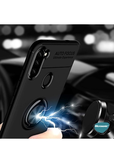 Microsonic Samsung Galaxy Uyumlu M11 Kılıf Kickstand Ring Holder
