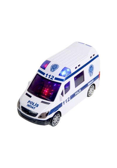 112 Polis İmdat 3d Işıklı Sesli Polis Aracı Beyaz
