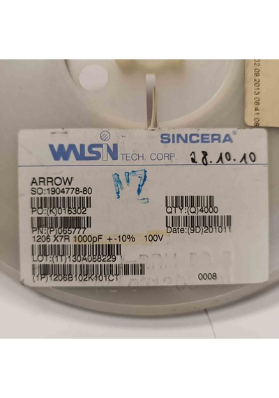 130a088229 1nf 100v Sincera Smd Seramik Kondansatör 500 Adet