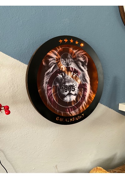 Galatasaray Baskılı Bluetooth Bağlantılı Rgb Led Işıklı Tablo