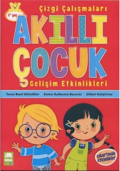 Akıllı Çocuk Çizgi Çalışmaları Gelişim Etkinlikleri 3+ Yaş- Ema Çocuk