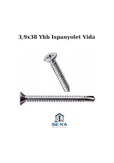 3,9x38 Yhb Ispanyolet Vida 200 Adet 3.9 x 19 MM
